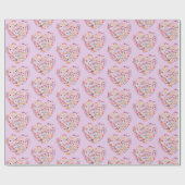 Papier Cadeau Manicuriste Nail Technicien Outil Coeur (Plat)