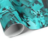 Papier Cadeau Manie du turquoise... (Coin rond)