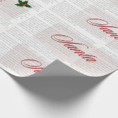 Papier Cadeau Manifestation de Noël père Noël dans un style vint (Coin)