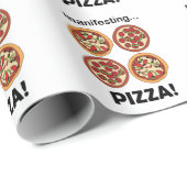 Papier Cadeau Manifesting Pizza Party (Coin rond)