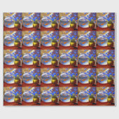 Papier Cadeau Mannheim - Aquarium et Fleurs (Plat)