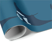 Papier Cadeau Manta Ray (Coin rond)