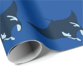 Papier Cadeau Manta Ray (Coin rond)