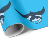 Papier Cadeau Manta Ray (Coin rond)
