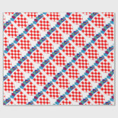 Papier Cadeau Manteau des bras de la Croatie, emblème croate, (Plat)