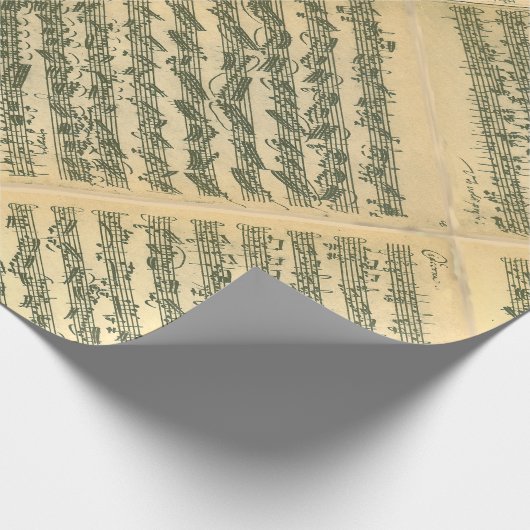 Papier Cadeau Manuscrit de Bach Chaconne pour le violon solo (Coin)