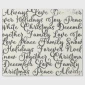 Papier Cadeau Manuscrit. Noël (Plat)