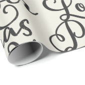 Papier Cadeau Manuscrit. Noël (Coin rond)