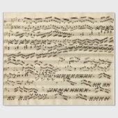 Papier Cadeau Manuscrit Vintage de musique classique (Plat)