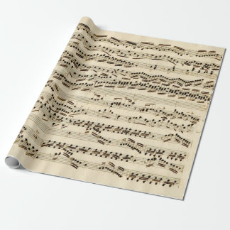Papier Cadeau Manuscrit Vintage de musique classique