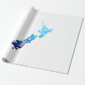 Papier Cadeau Maori New Zealand Map Tribal Tattoo Gidea Idea (Déroulé)