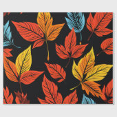 Papier Cadeau Maple Magic : Conception de feuilles d'automne (Plat)