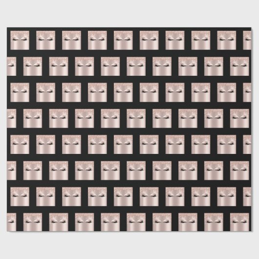 Papier Cadeau Maquillage Eyebrows Lashes Rose Spark Bridal Sweet (Plat)