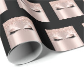 Papier Cadeau Maquillage Eyebrows Lashes Rose Spark Bridal Sweet (Coin rond)