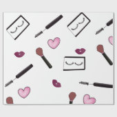 Papier Cadeau Maquillage - illustration de mode (Plat)