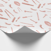 Papier Cadeau Maquillage, sourcils, yeux, cils, cils, or Rose (Coin)