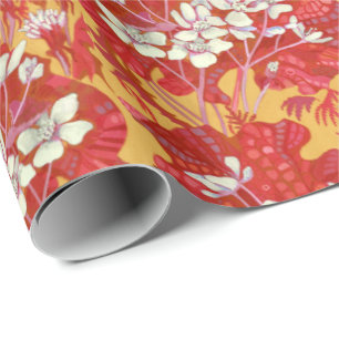 Papier Cadeau Marais Marigold Fleur sauvage Fleurs de tasse à be