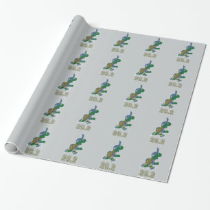 Papier Cadeau Marathon Turtle Runner en bleu