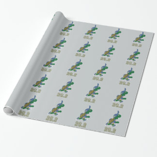 Papier Cadeau Marathon Turtle Runner en bleu