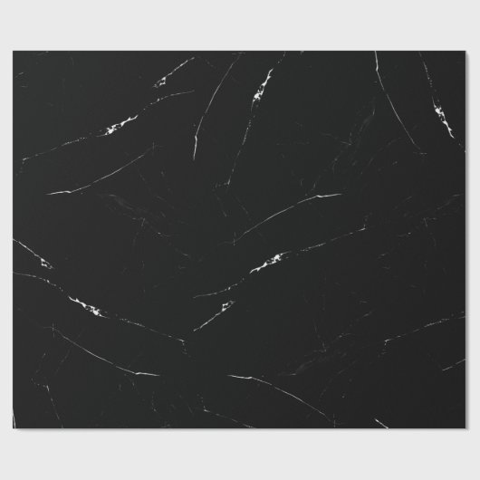 Papier Cadeau Marble Black White (Plat)