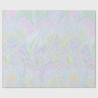 PAPIER CADEAU MARBLED PAPER,ABSTRACT PALE PINK 2 PEACOCK PATTERN