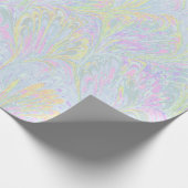 PAPIER CADEAU MARBLED PAPER,ABSTRACT PALE PINK 2 PEACOCK PATTERN (Coin)