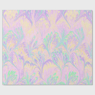 PAPIER CADEAU MARBLED PAPER,ABSTRACT PALE PINK PEACOCK PATTERN