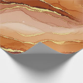 Papier Cadeau Marbre à Fracture Dorée Terre Fluid (Coin)