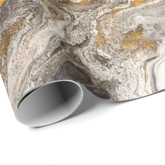 Papier Cadeau Marbre abstrait arrière - plan acrylique. Marblin (Coin rond)