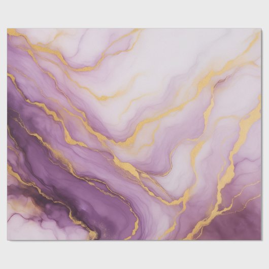 Papier Cadeau Marbre Abstrait pourpre (Plat)