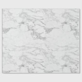 Papier Cadeau Marbre argenté de luxe Sparkle (Plat)