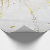 Papier Cadeau Marbré Avec Du Grain D'Or (Coin)