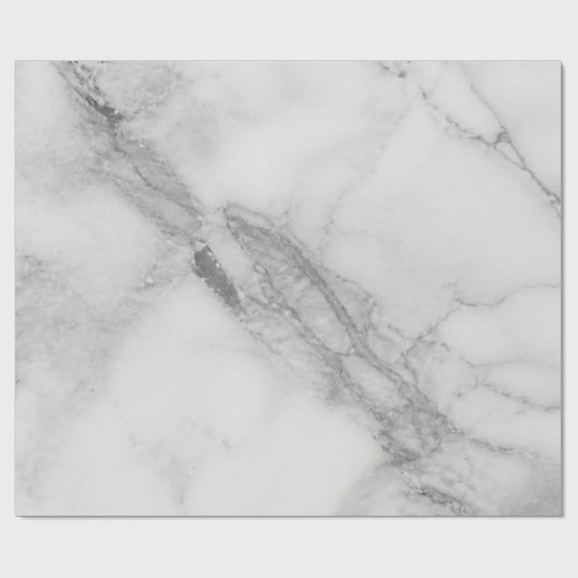 Papier Cadeau Marbre Blanc (Plat)