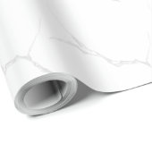 Papier Cadeau Marbre blanc (Coin rond)