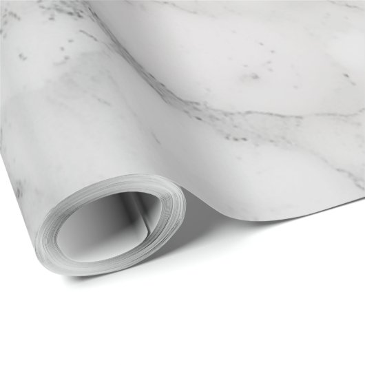 Papier Cadeau Marbre Blanc (Coin rond)