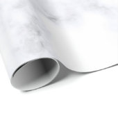 Papier Cadeau Marbre blanc de rose en pastel de poussin élégant (Coin rond)