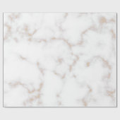 Papier Cadeau Marbre blanc et or (Plat)