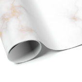 Papier Cadeau Marbre blanc et or (Coin rond)