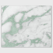 Papier Cadeau Marbre blanc Mint Green Parties scintillant gris a (Plat)