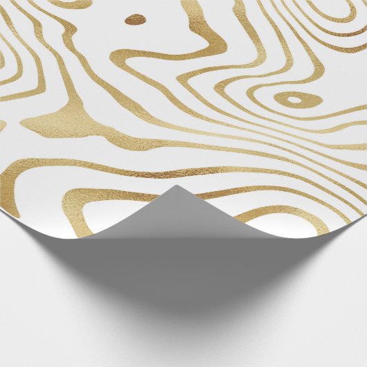 Papier Cadeau Marbre blanc moderne Abstrait (Coin)
