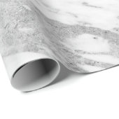 Papier Cadeau Marbre blanc moderne Faux No 4a (Coin rond)