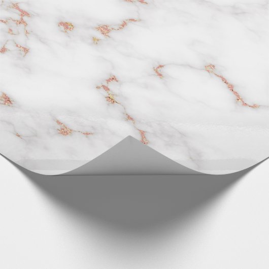 Papier Cadeau Marbre blanc rose Parties scintillant brillant (Coin)