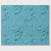 Papier Cadeau Marbre bleu Aqua (Plat)