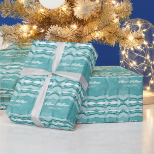 Papier Cadeau Marbre bleu clair motif élégant moderne