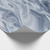 Papier Cadeau Marbre bleu et blanc (Coin)