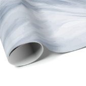 Papier Cadeau Marbre bleu et blanc (Coin rond)