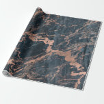 Papier Cadeau Marbre bleu et rose rustique brumeux de charme de<br><div class="desc">papier d'emballage fait sur commande</div>