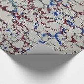 Papier Cadeau Marbre Bleu Et Rouge (Coin)