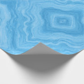 Papier Cadeau Marbre Bleu Océan (Coin)