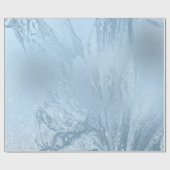 Papier Cadeau Marbre bleu parties scintillant moderne et élégant (Plat)